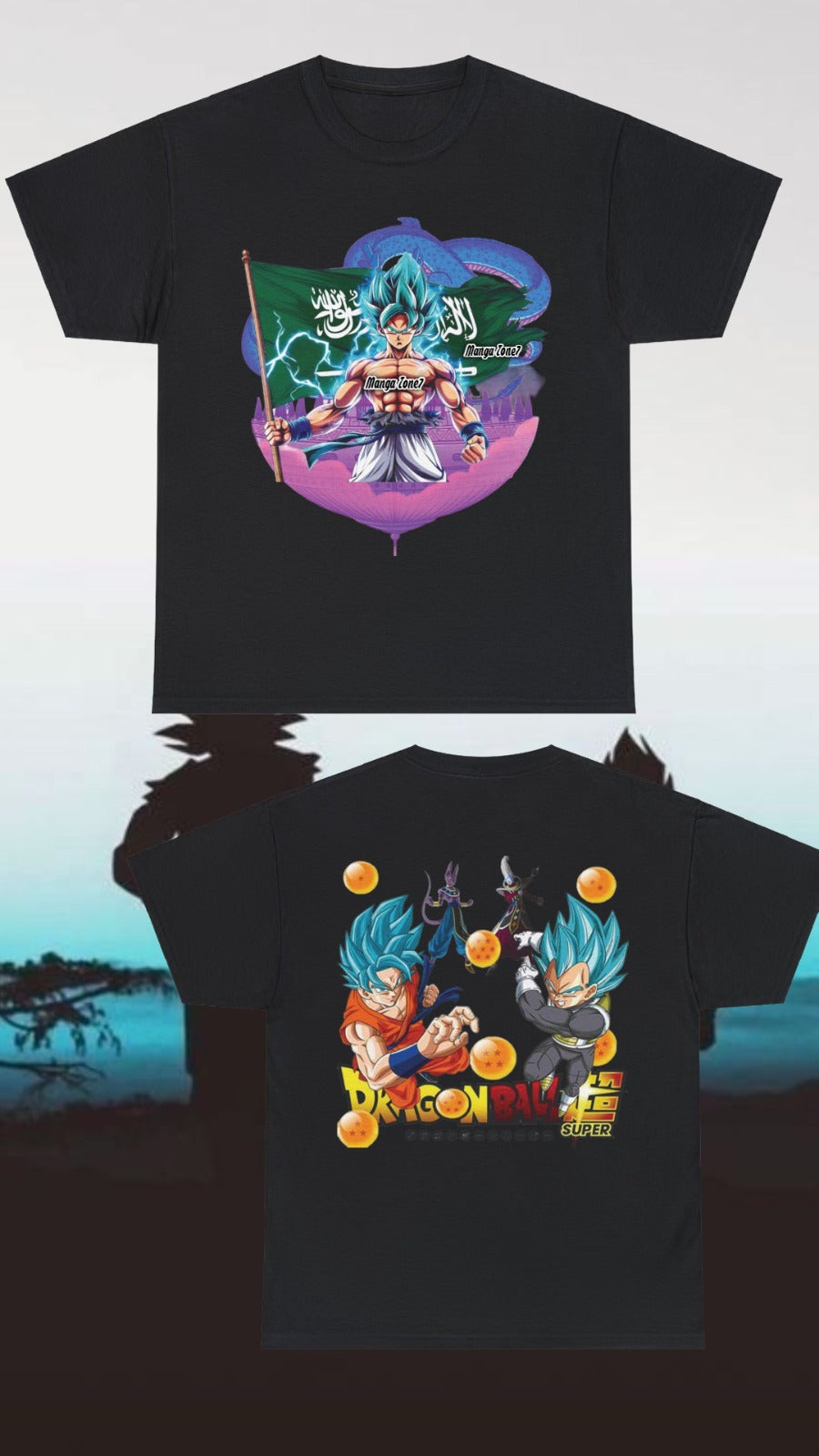 Goku Ultra Instinct Carrying KSA Flag T-Shirt