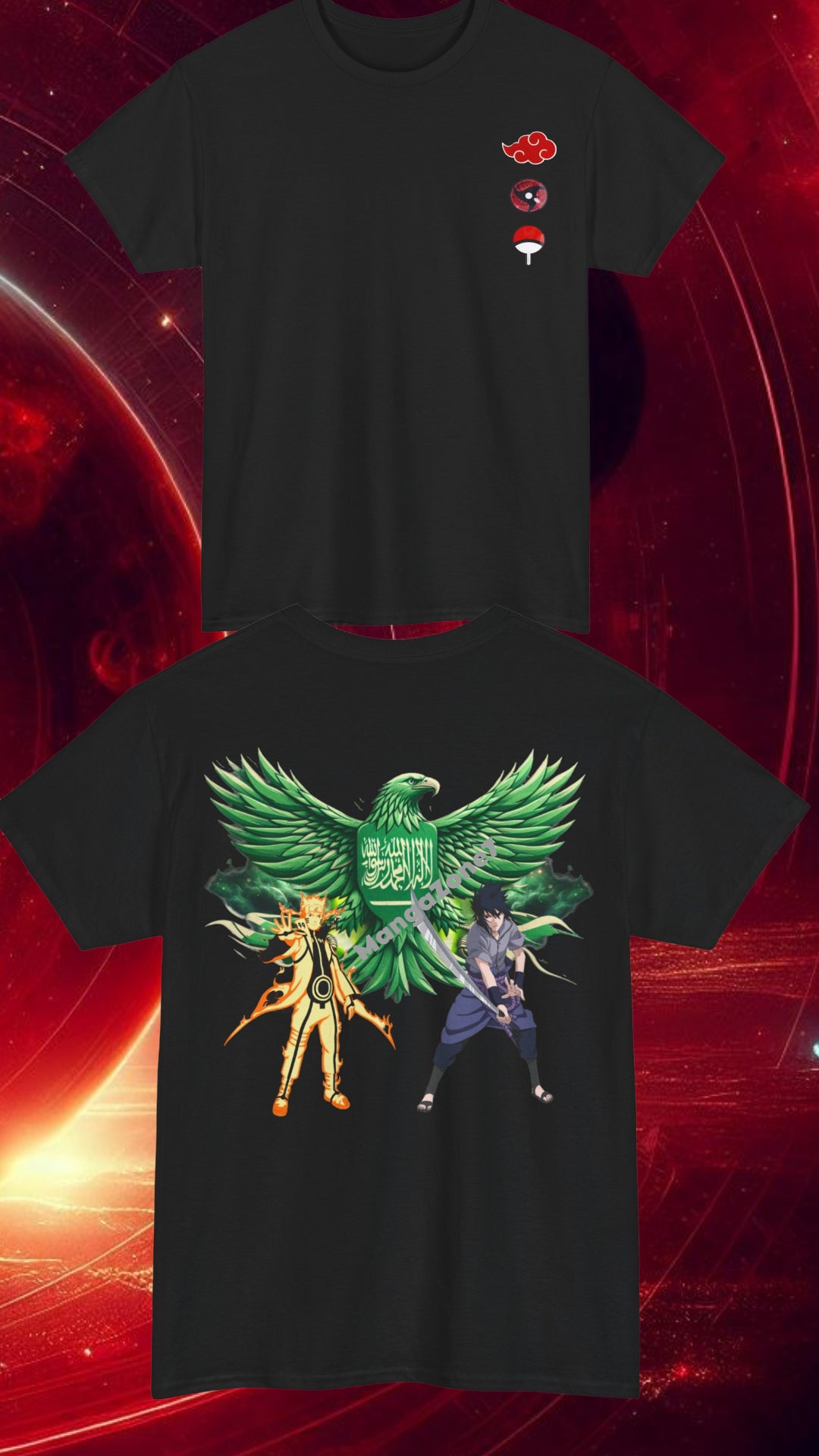 Naruto Sasuke KSA Eagle tshirt