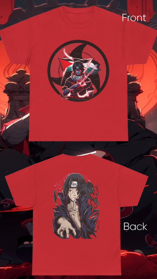 Itachi Uchiha Keffiyah Palestine Tshirt - Naruto Anime and Manga Gifts