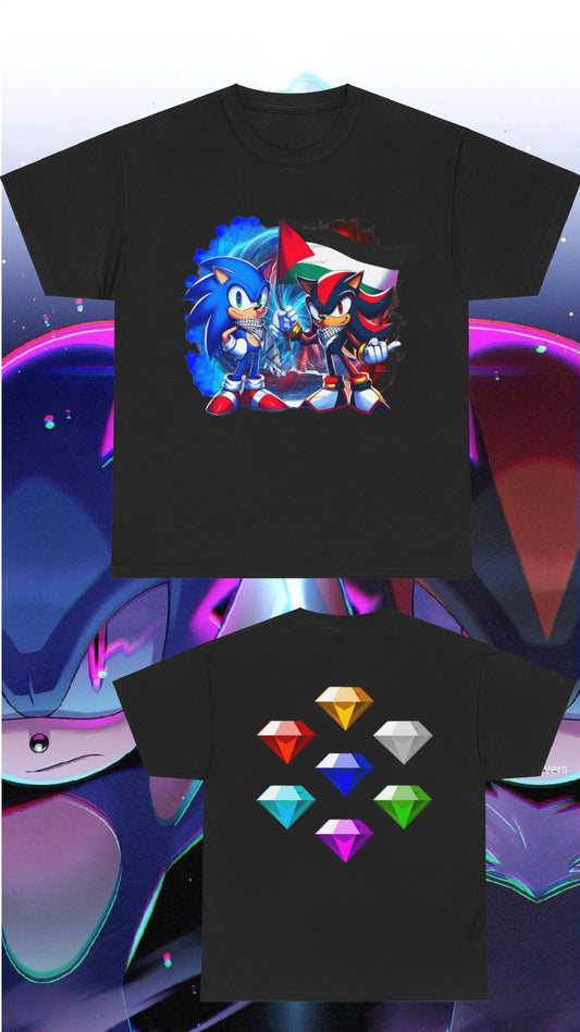 Sonic and Shadow Keffiyeh Palestine Tshirt