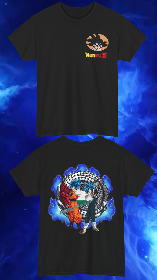 Super Saiyan Blue Vegeta Goku Palestine Keffiyeh - Tshirt