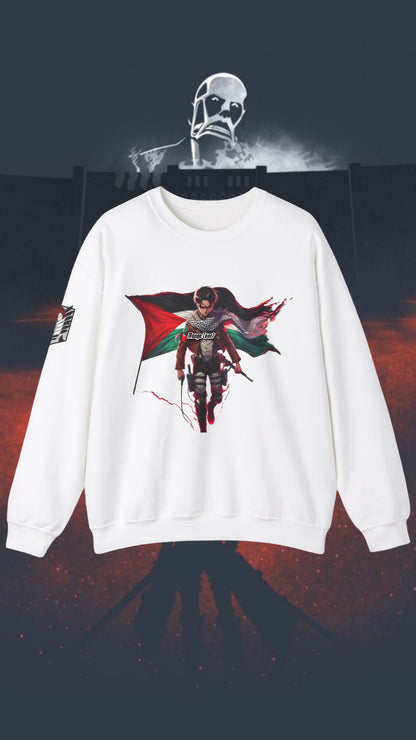 Levi Wearing Keffiyah & Carrying Palestine Flag Sweater