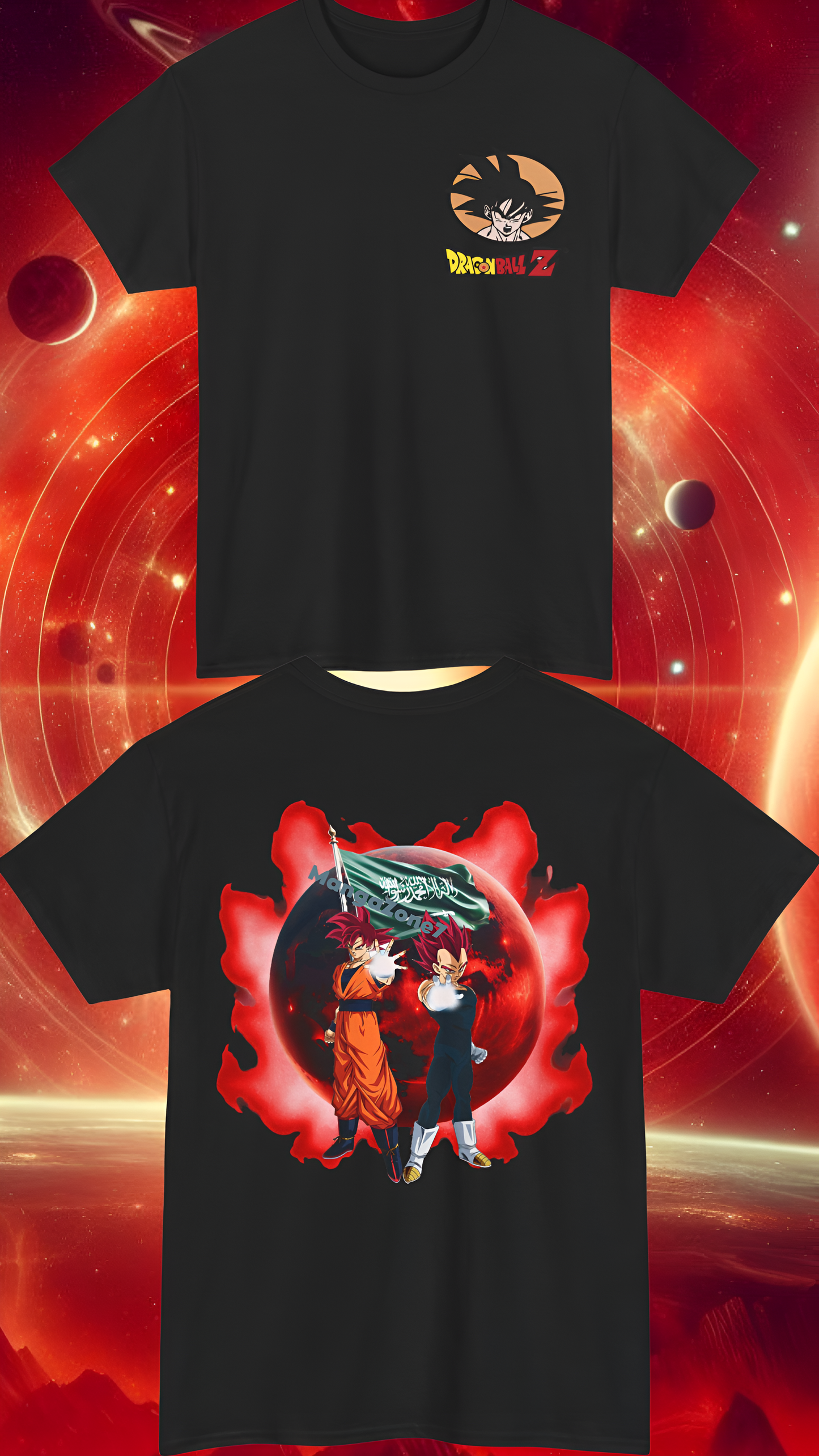 Super Saiyan Red God Vegeta Goku KSA - Tshirt